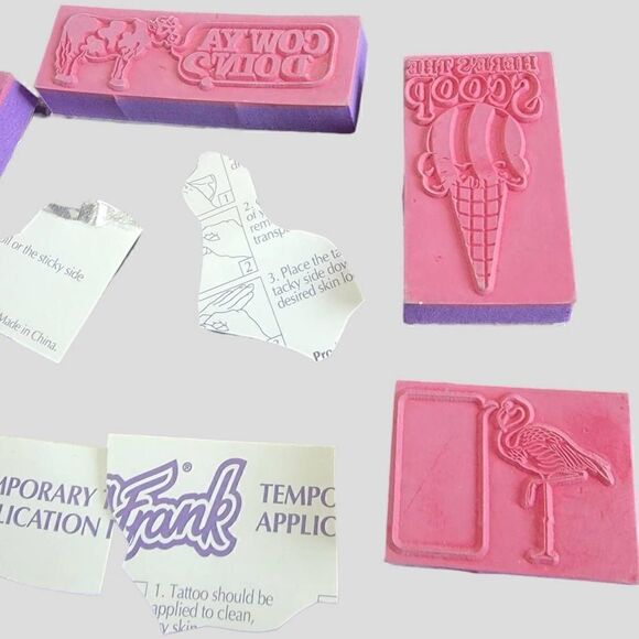 Lisa Frank Vintage 90s Foam Stamps Temporary Tattoos Puppy Easter - Picture 7 of 8